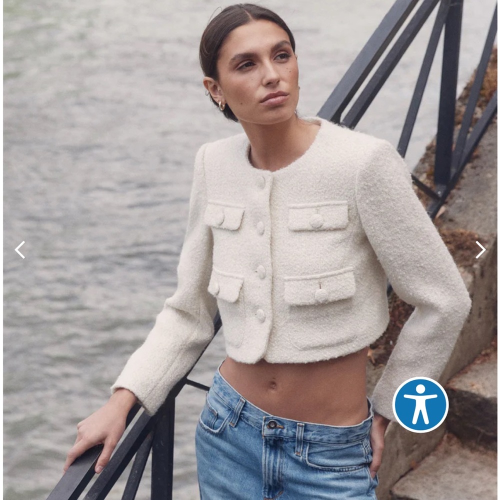 Favorite Daughter Ivory Textured Blazer